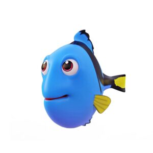 Blue Tang fish animated 3d model