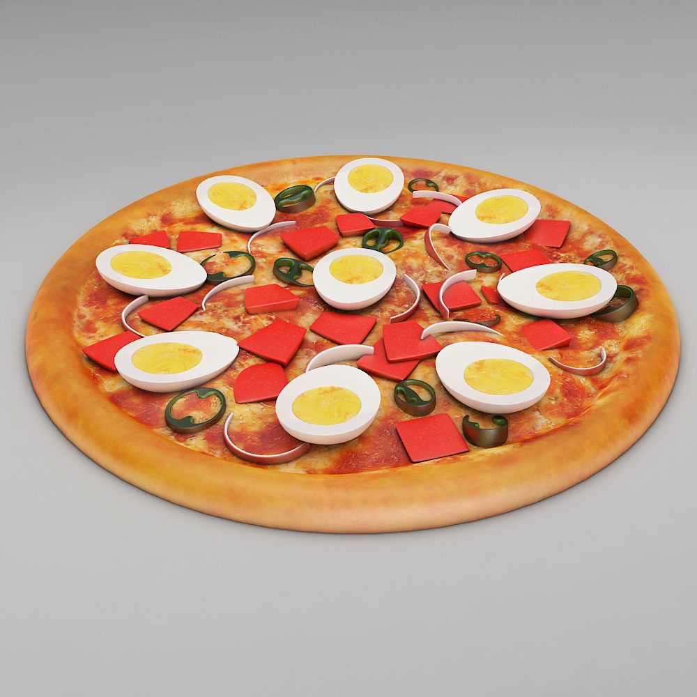 Egg Pizza 3d model