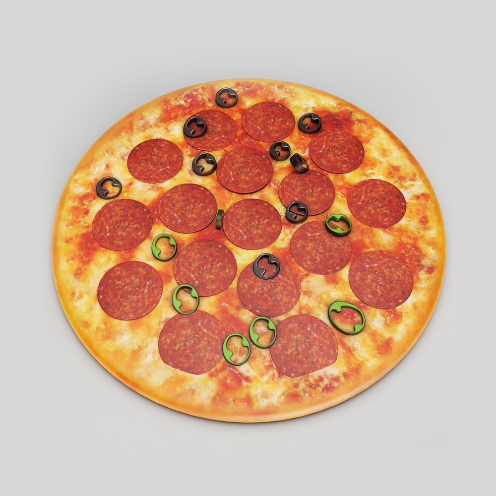 Pepperoni Pizza 3d model