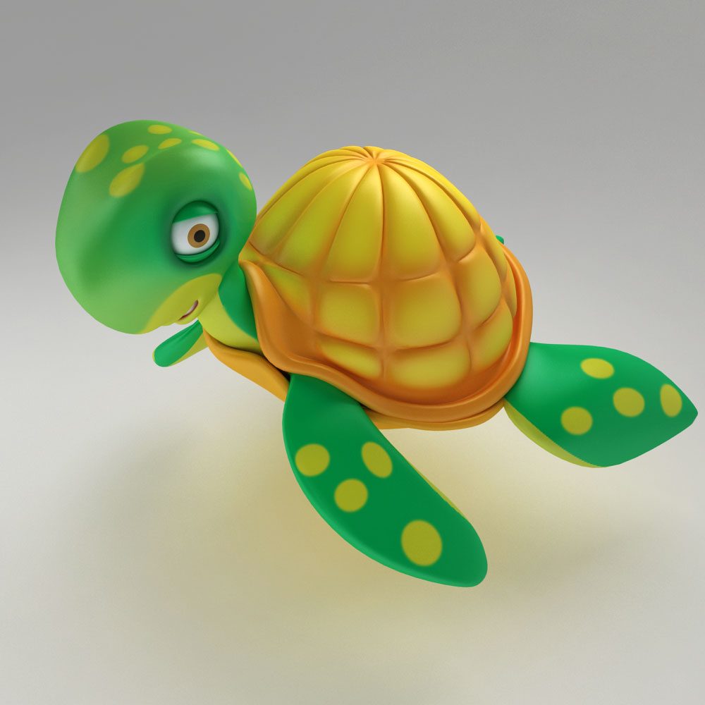 Turtle cartoon 3d model