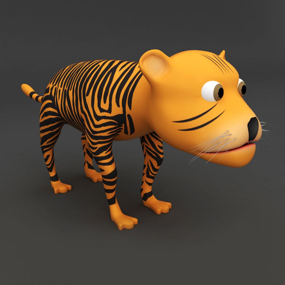 Tiger rigged animal 3d model