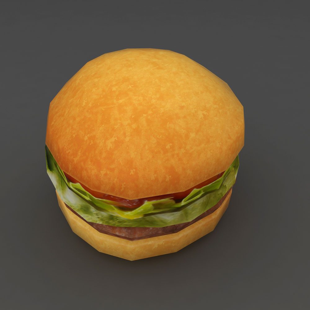Hamburgers lowpoly 3d model