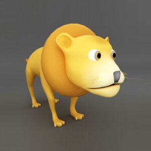 Lion cartoon 3d model