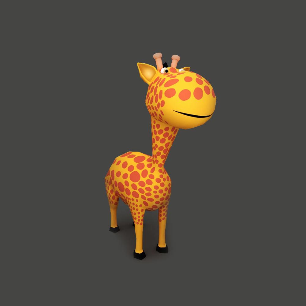 Giraffe rigged 3d model