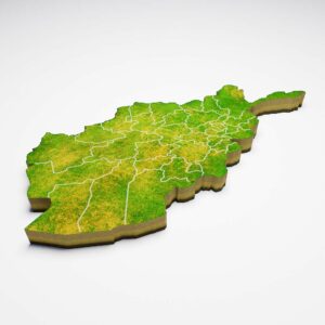 Afghanistan Country map 3d model