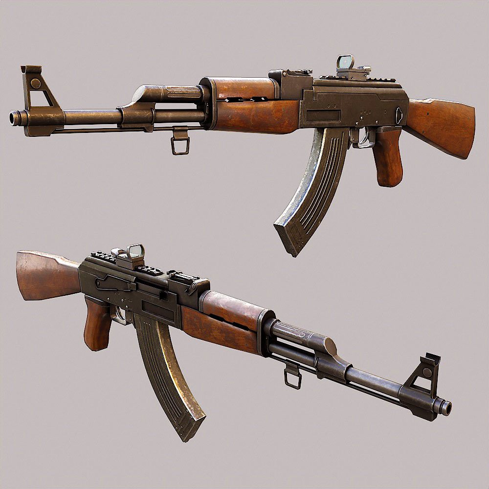 AK47 assault rifle 3d model