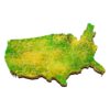 America country map 3d model
