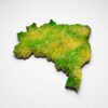Brazil country map 3d model