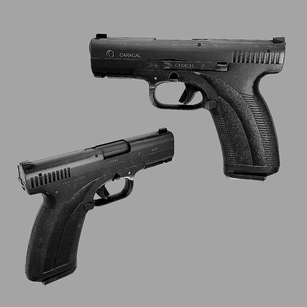 Caracal pistol gun 3d model