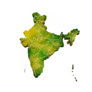 India country map 3d model