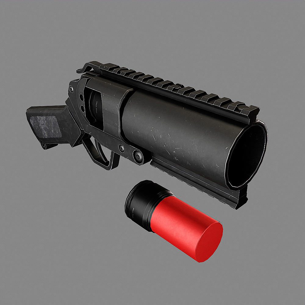 Mini grenade launcher 3d model