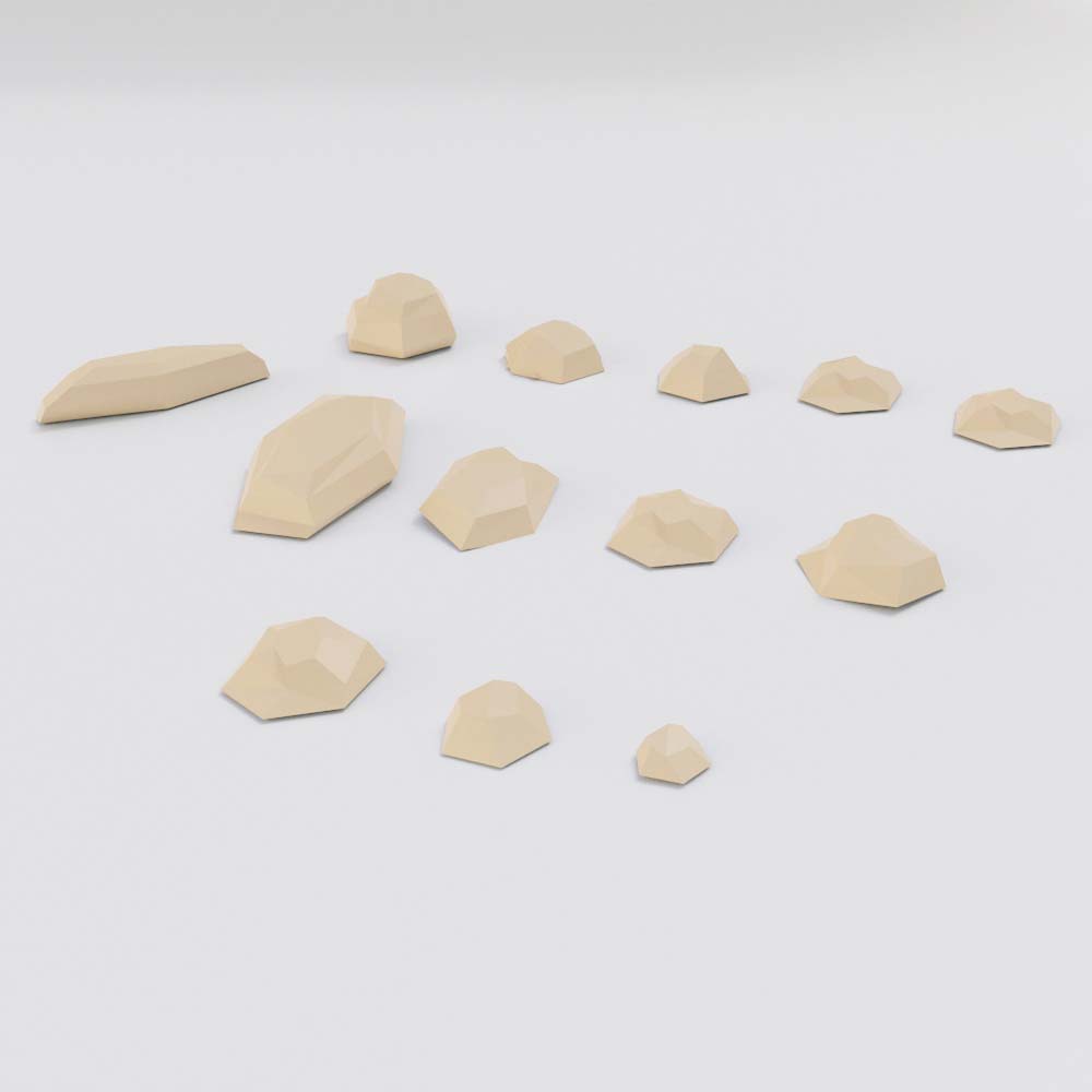 Stones lowpoly 3d model
