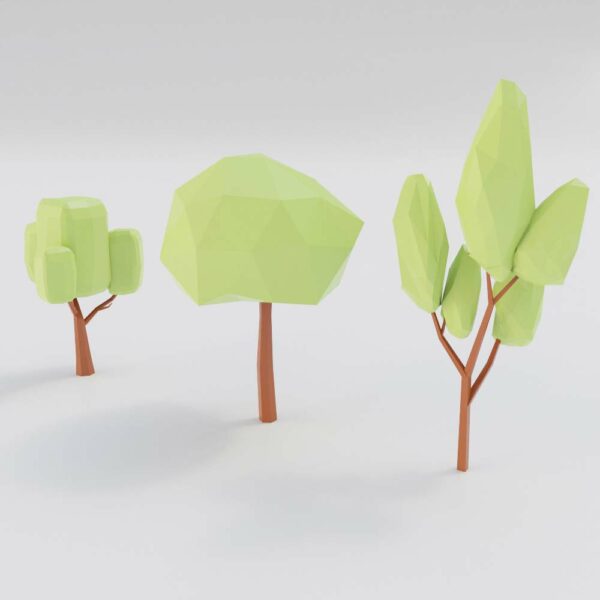 Lowpoly 3d trees