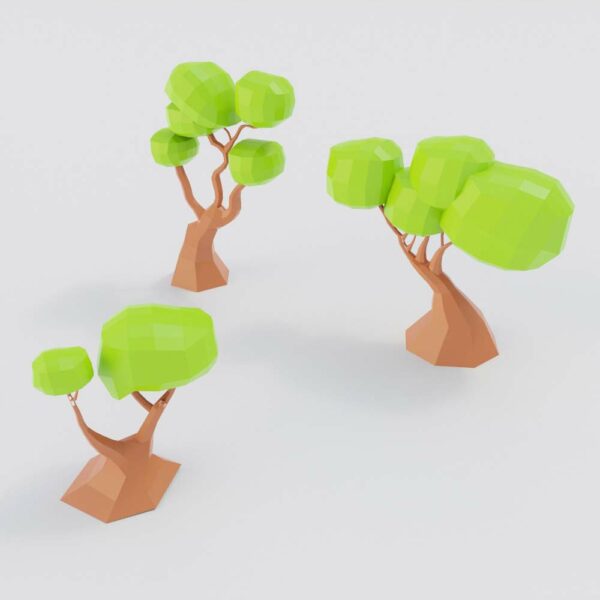 Trees lowpoly 3d model