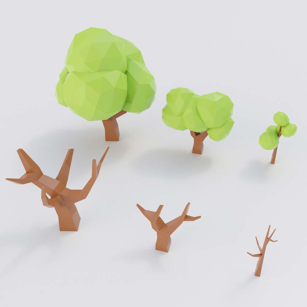 Free lowpoly tree 3d models