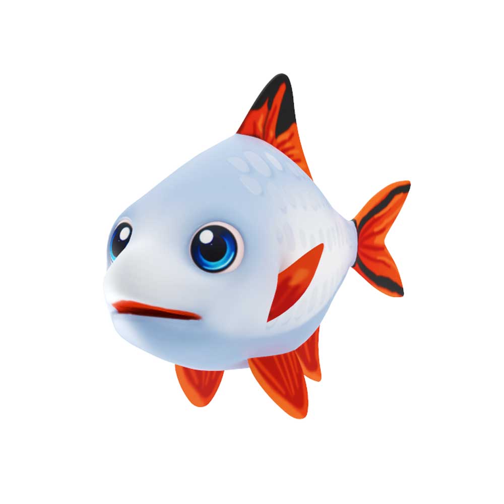 Tinfoil barb low poly fish 3d model