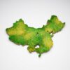 China country map 3d model