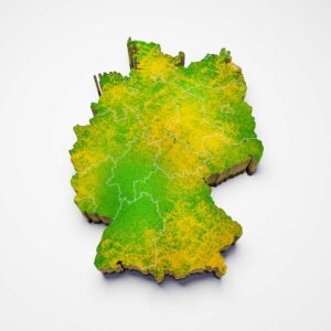 Germany country map 3d model