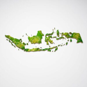 Indonesia country map 3d model