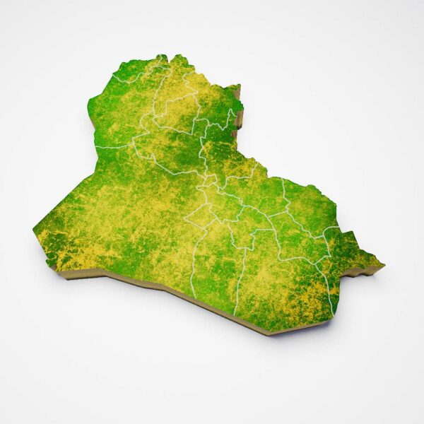 Iraq country map 3d model