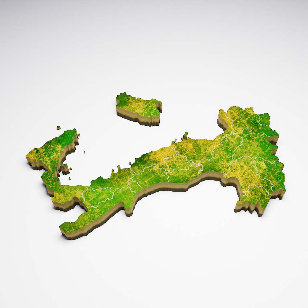 Italy country map 3d model