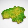 Lithuania country map 3d model