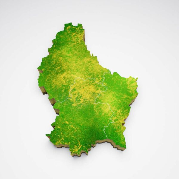 Luxembourg country map 3d model
