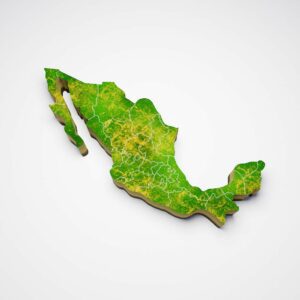 Mexico country map 3d model