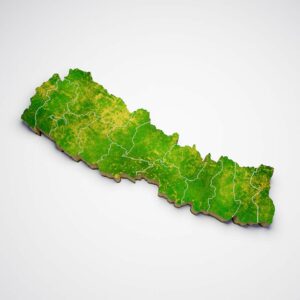 Nepal country map 3d model
