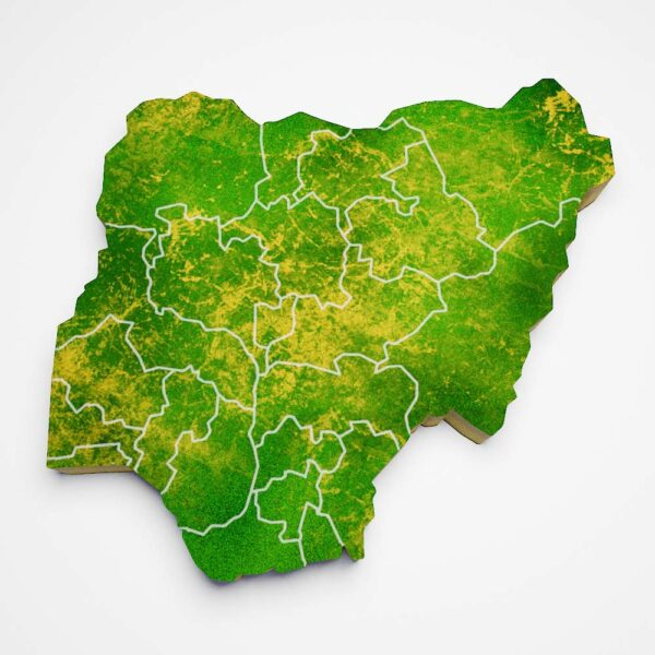 Nigeria country map 3d model