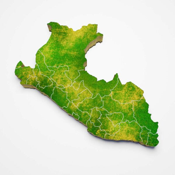 Peru country map 3d model
