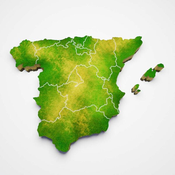 Spain country map 3d model