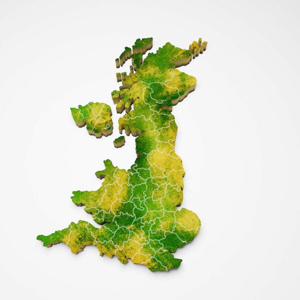 United kingdom country map 3d model