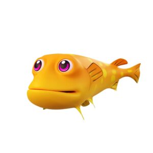 Northern Pike fish cartoon animated 3d model