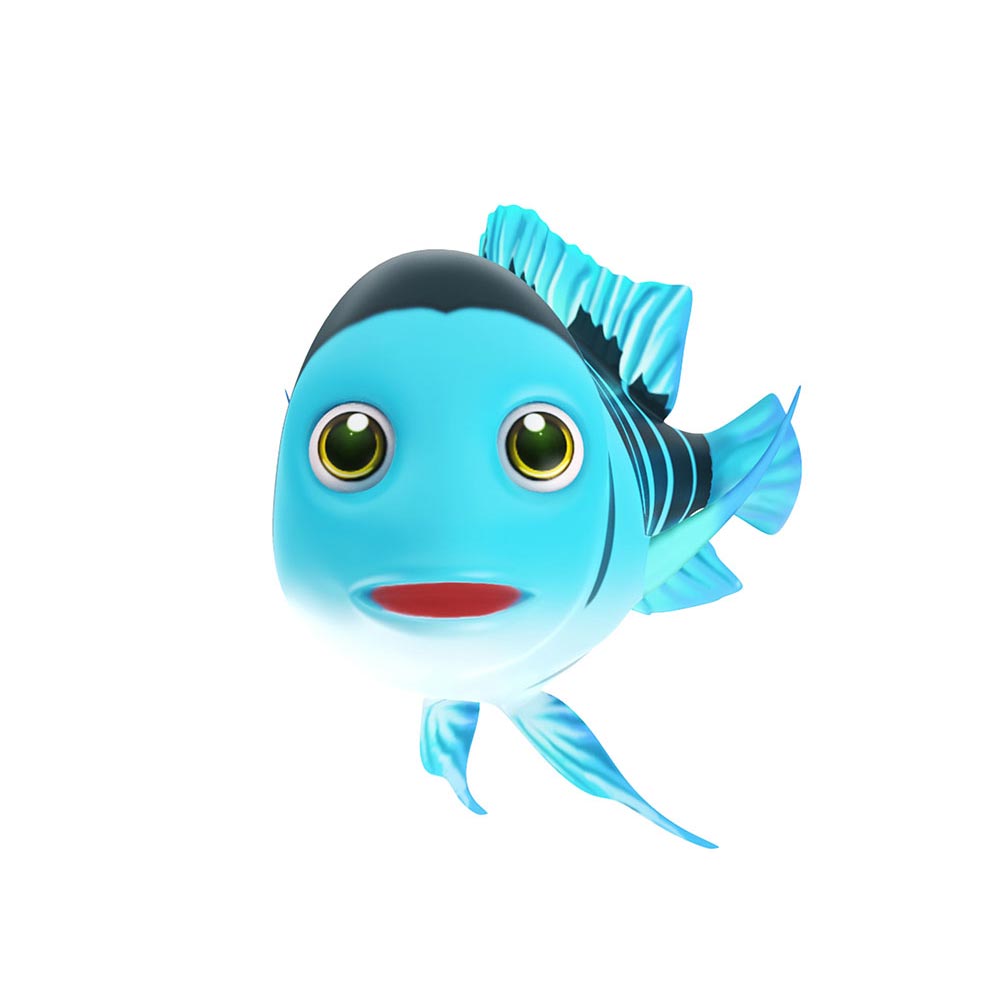 Humphead Cichlid fish animated 3d model