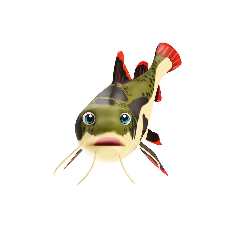 Red Tail Cat Fish Cartoon 3d model