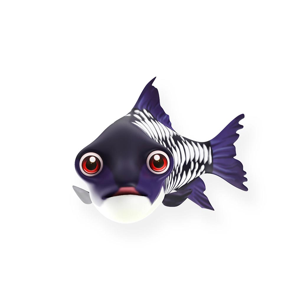 Giant Carp fish cartoon 3d model