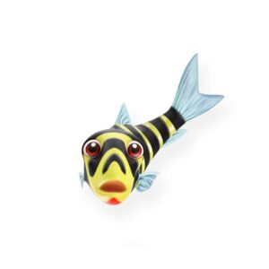 Banded Leporinus fish cartoon 3d model