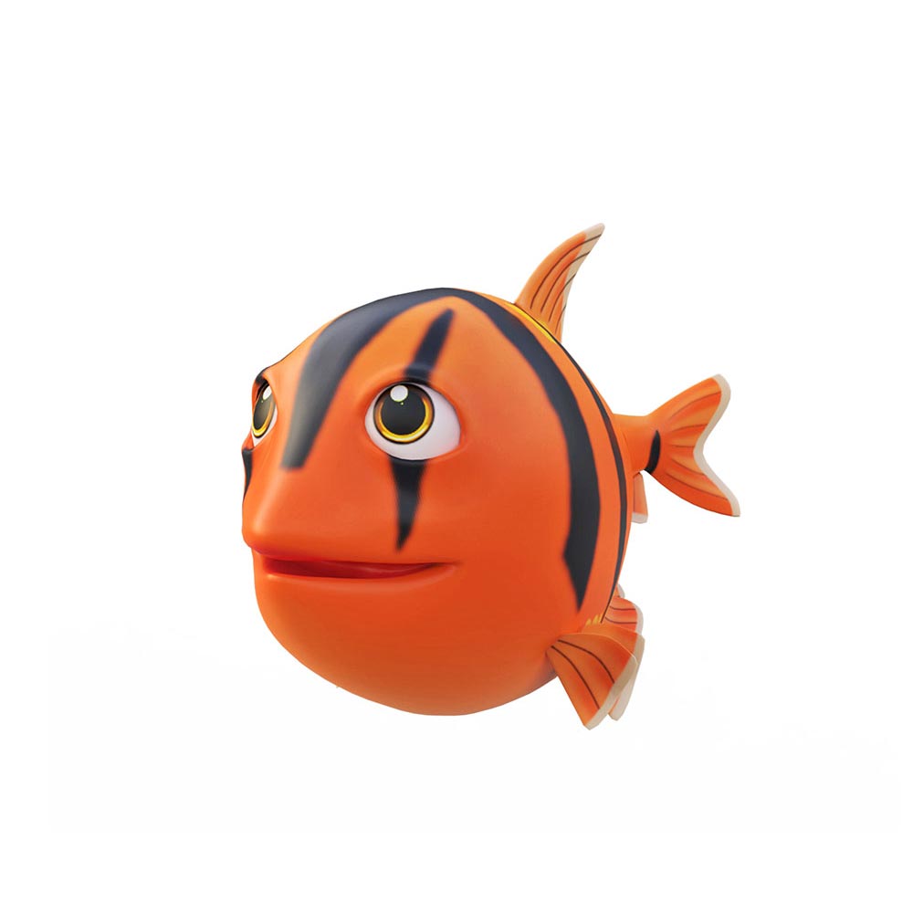 Scissortail sergeant fish cartoon 3d model