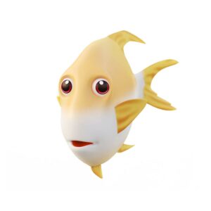 Snubnose Dart fish cartoon animated 3d model