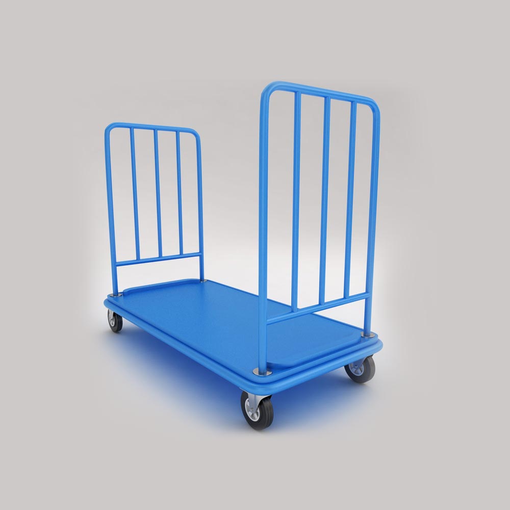 Luggage trolley free 3d model