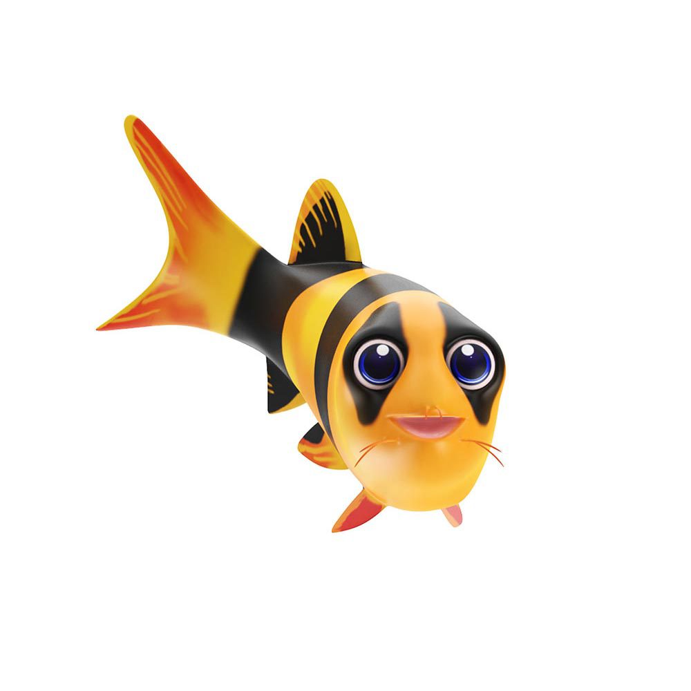 Clown Loach fish animated lowpoly 3d model
