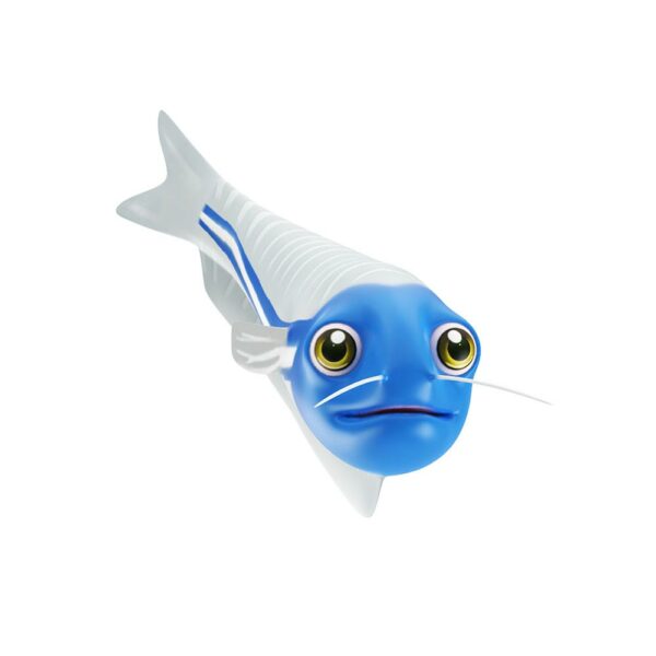 Glass Cat fish animated lowpoly 3d model