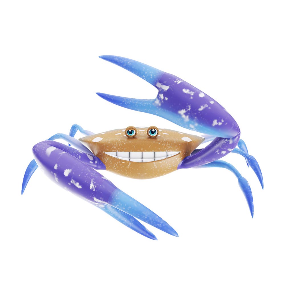 Flower crab lowpoly 3d model