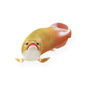 Pirarucu fish animated toon 3d model