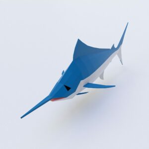 Atlantic blue marlin fish 3d model