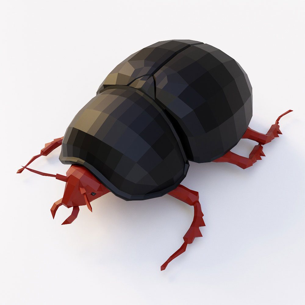 Low poly Beetle 3d model