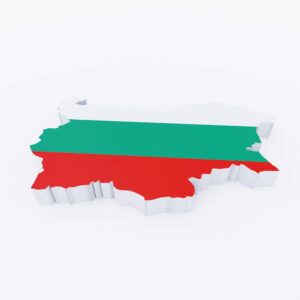 Bulgaria country flag map 3d model