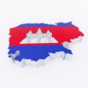 Cambodia country flag map 3d model