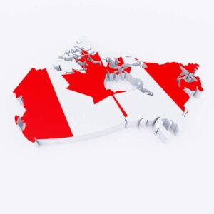 Canada country flag map 3d model